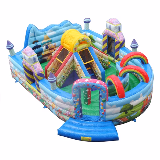 Cheer Amusement Rainbow Kids Inflatable Bouncy Castle for Bouncing, Jumping