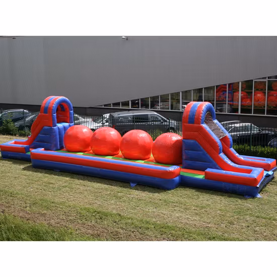 5K 풍선 달리기 장애물 이벤트 판매를 위한 탄력 있는 성 공원의 거대한 5K 풍선 장애물 코스