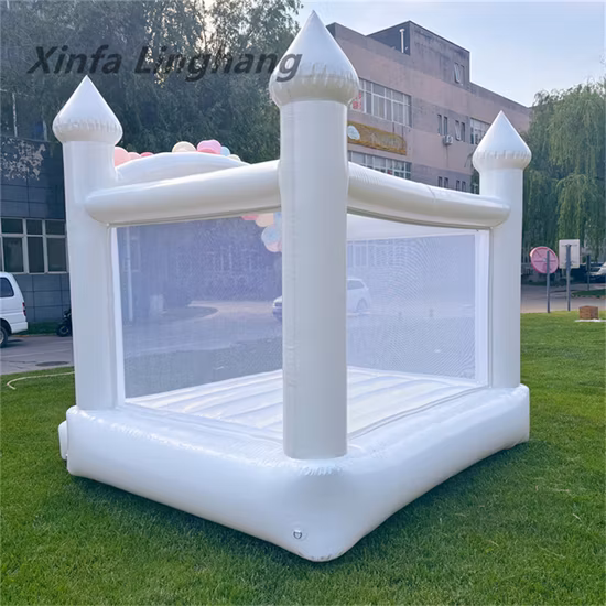 흰색 탄력 있는 성 결혼식 성 점프 하우스 풍선 흰색 성 Chb1319